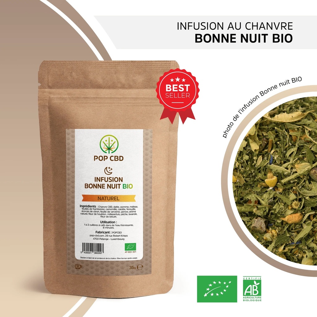 Infusion CBD Chanvre BONNE NUIT